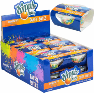 KoKo's Dippin' Dots Rainbow Ice Taffy Bites Cup 2.1oz 12ct